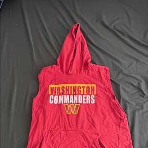 Washington Commanders Red Sleeveless Hoodie
